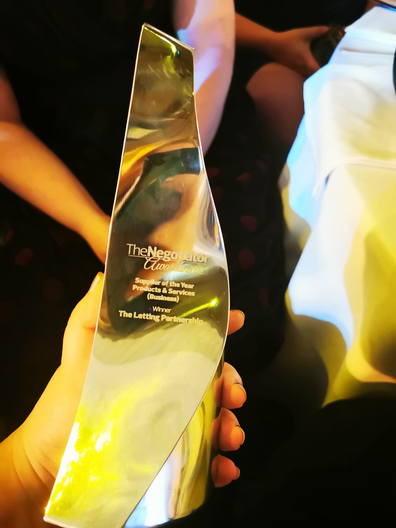 Negotiator awards Supplier of the year trophy