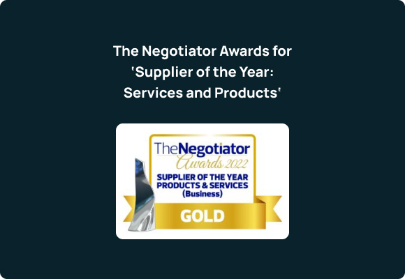 The Negotiator Awards 2022 — Supplier of the Year, Gold